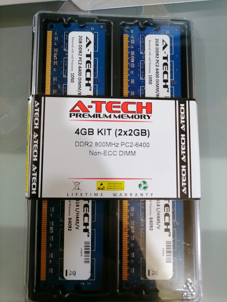 A-TECH 4GB 2X2 DDR3 1600 MHZ PC2-6400 DIMM